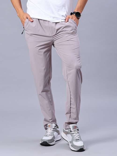 men solid mid rise regular fit track pant - 22060965 - Standard Image - 0