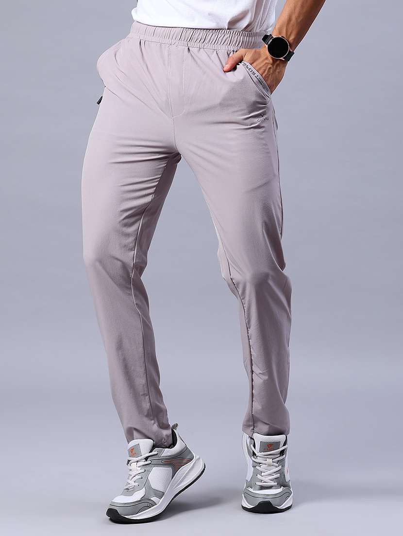men solid mid rise regular fit track pant - 22060965 -  Standard Image - 1