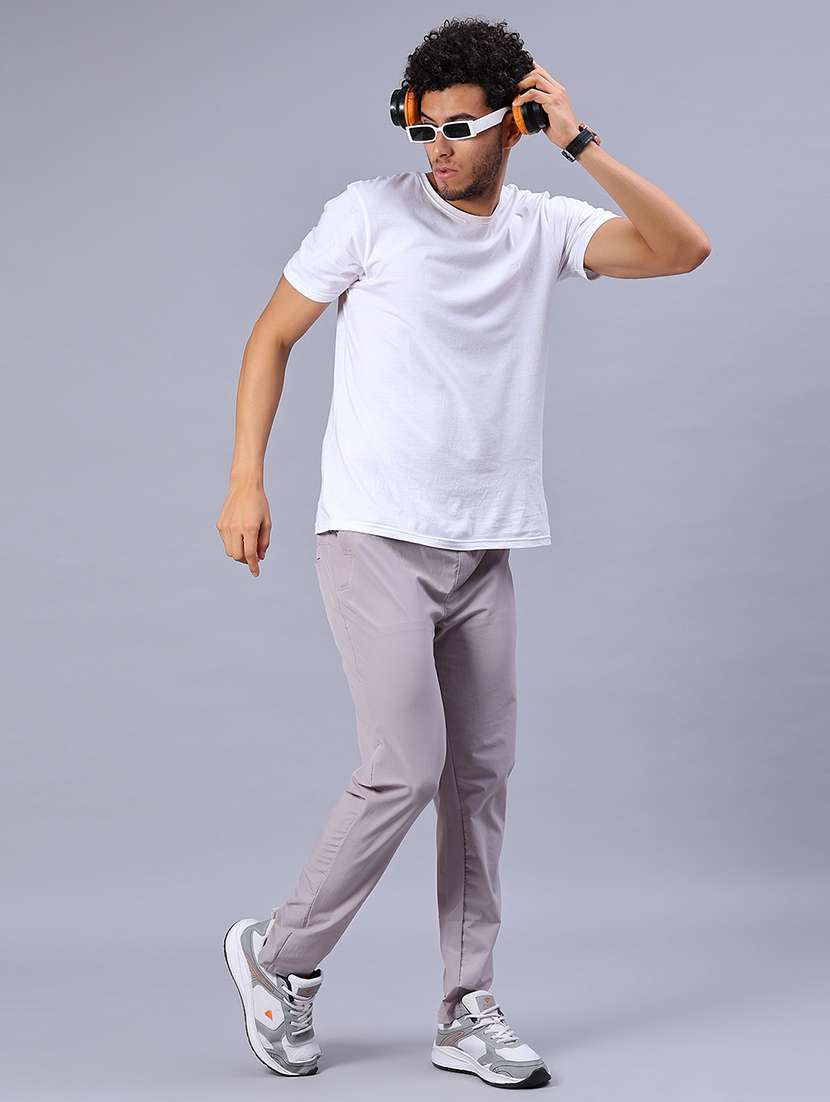 men solid mid rise regular fit track pant - 22060965 - Standard Image - 4