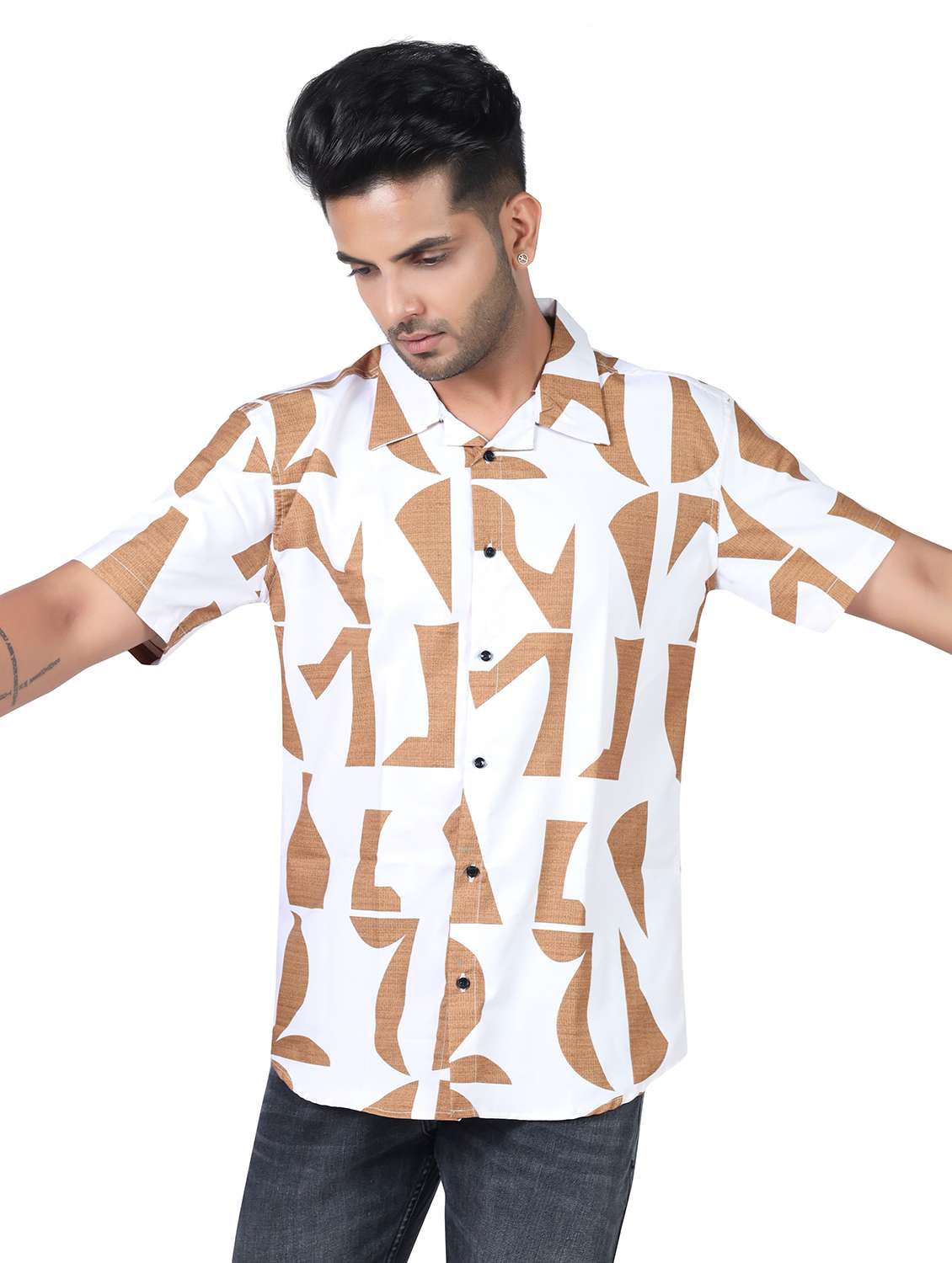 men printed short sleeve regular fit t-shirt - 22061018 -  Standard Image - 1