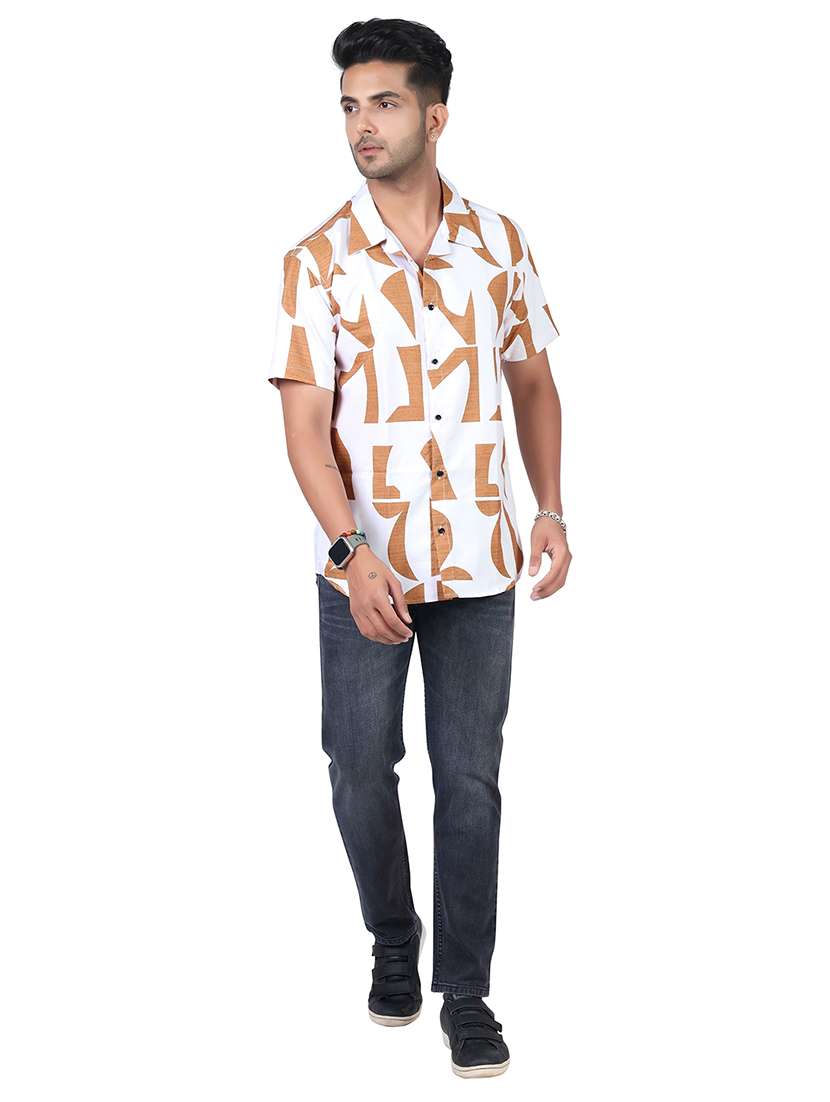 men printed short sleeve regular fit t-shirt - 22061018 -  Standard Image - 4