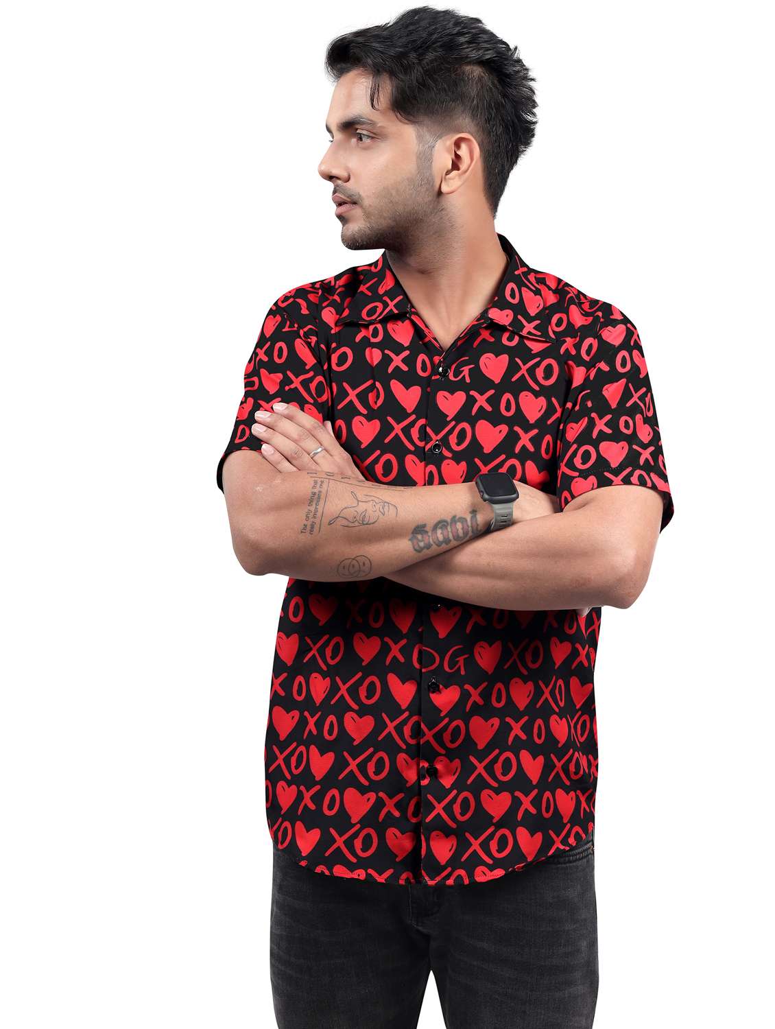 men printed short sleeve regular fit shirt - 22061181 - Standard Image - 4