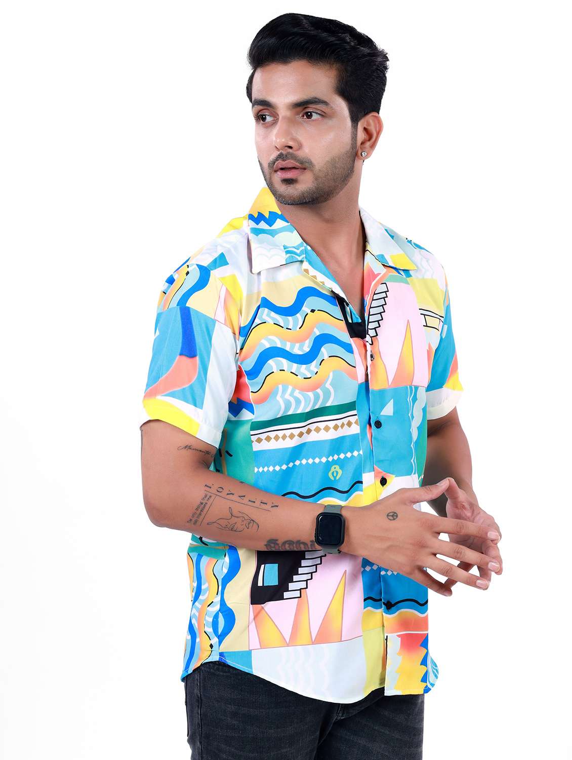 men printed short sleeve regular fit t-shirt - 22061247 -  Standard Image - 1