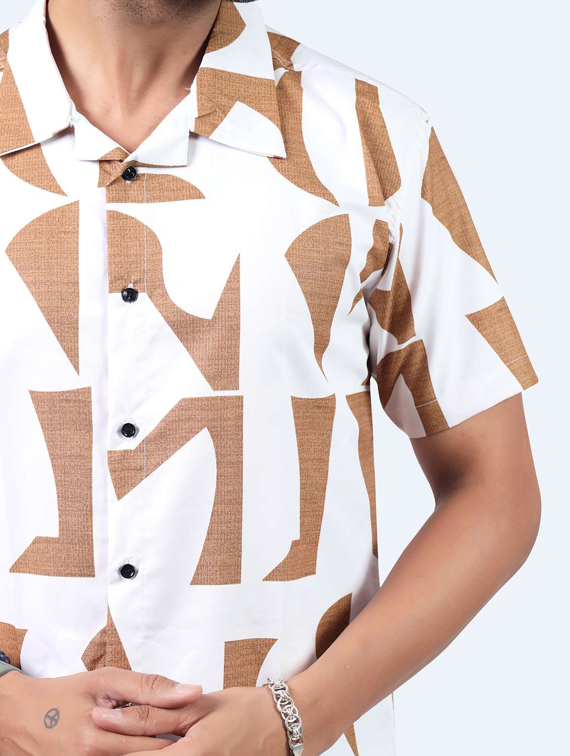 men printed short sleeve regular fit shirt - 22061279 -  Standard Image - 1