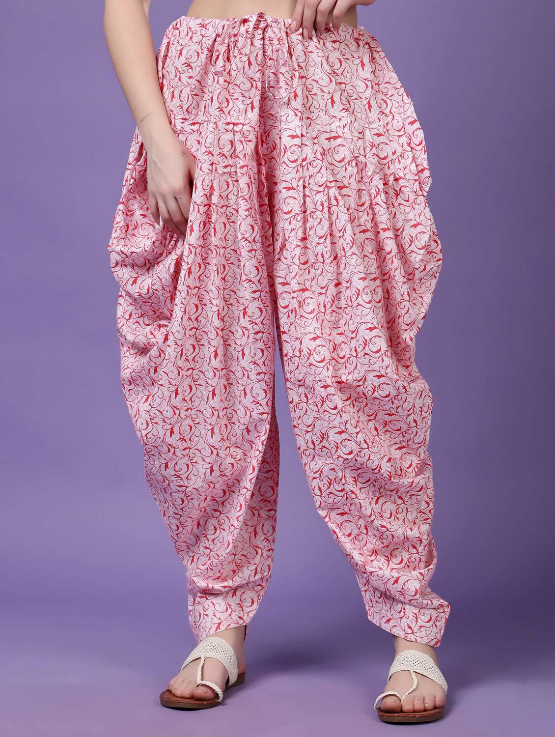 women printed mid rise patiyala salwar - 22061366 -  Zoom Image - 0