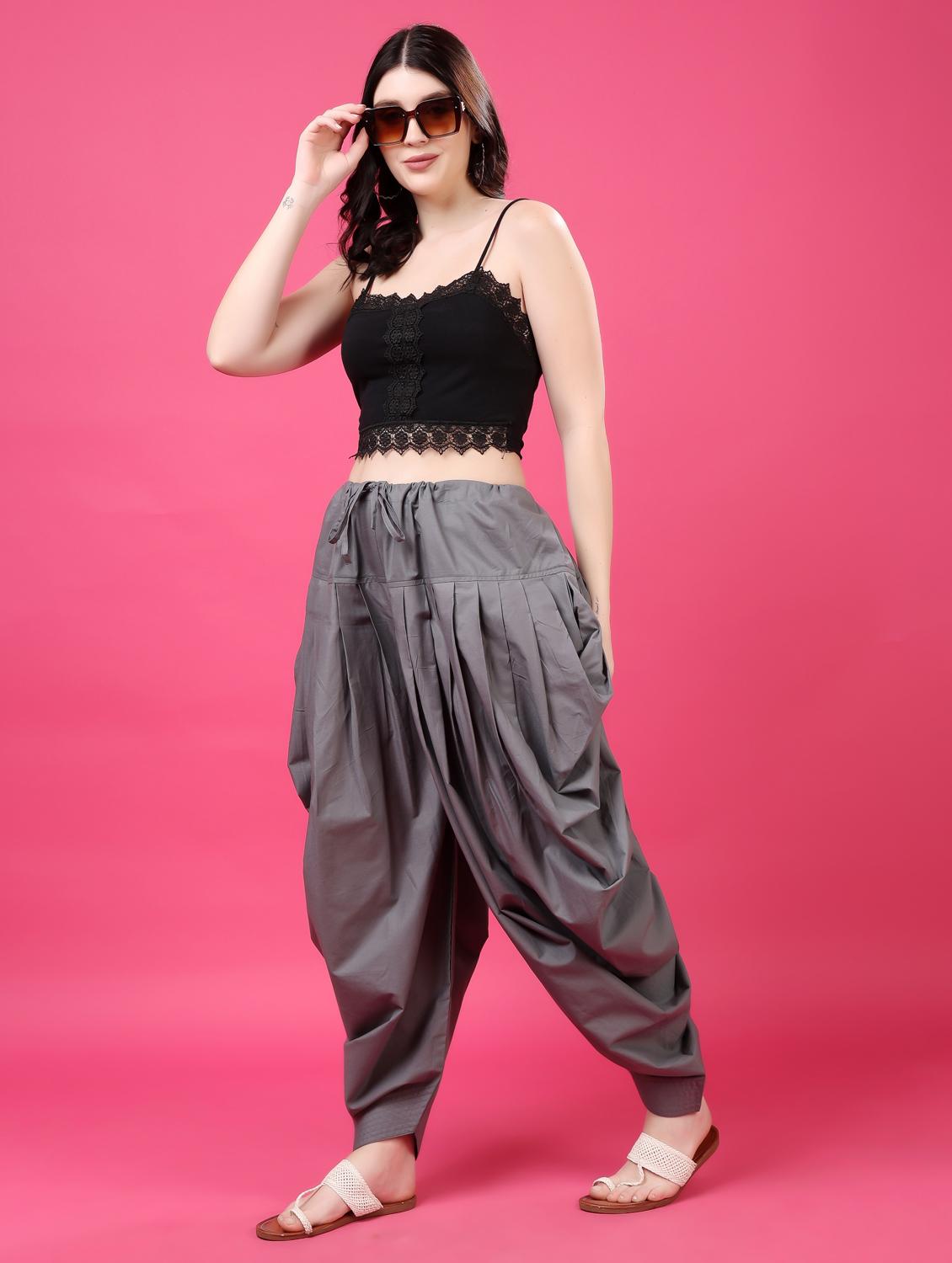 women solid mid rise patiyala salwar - 22061371 - Standard Image - 4