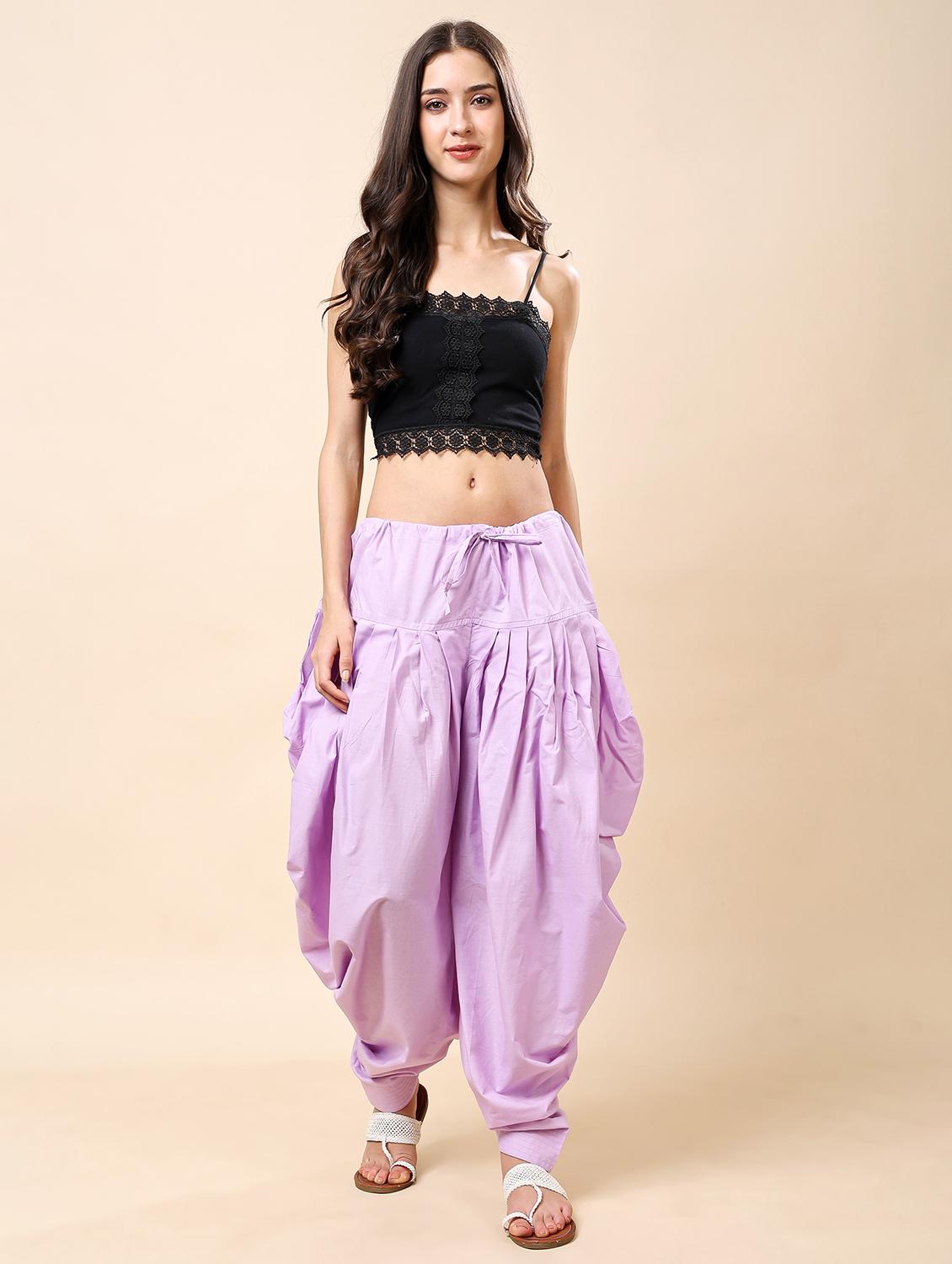 women lavender solid patiyala salwar - 22061372 - Standard Image - 4
