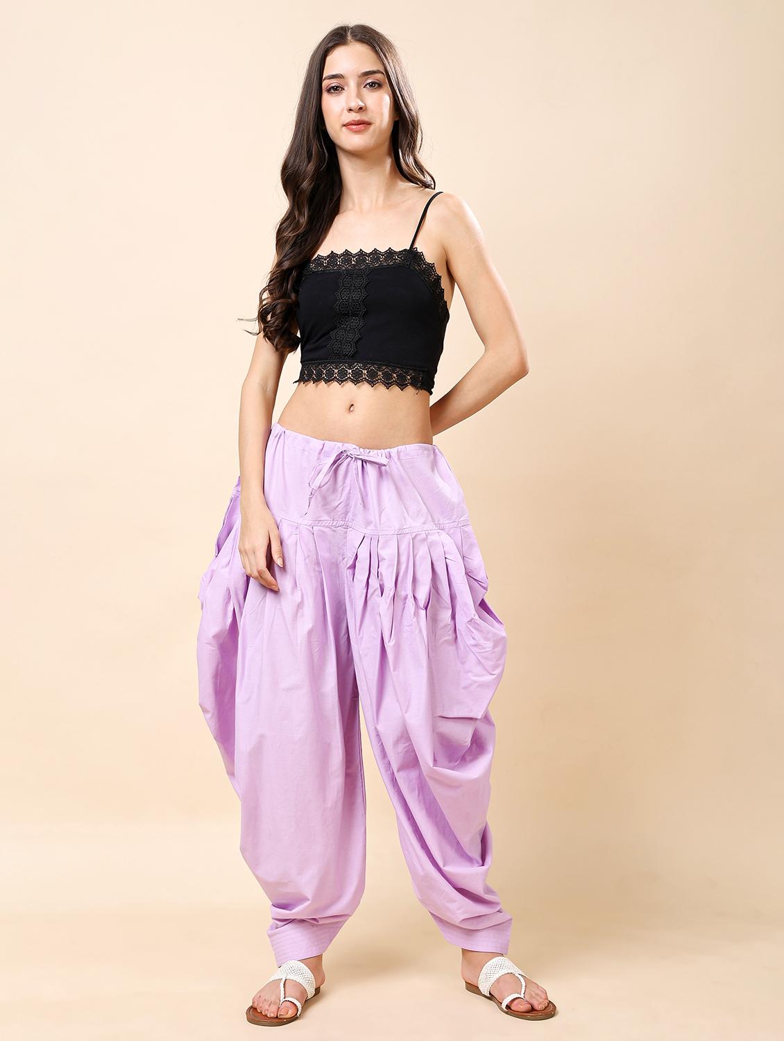 women lavender solid patiyala salwar - 22061372 - Standard Image - 6