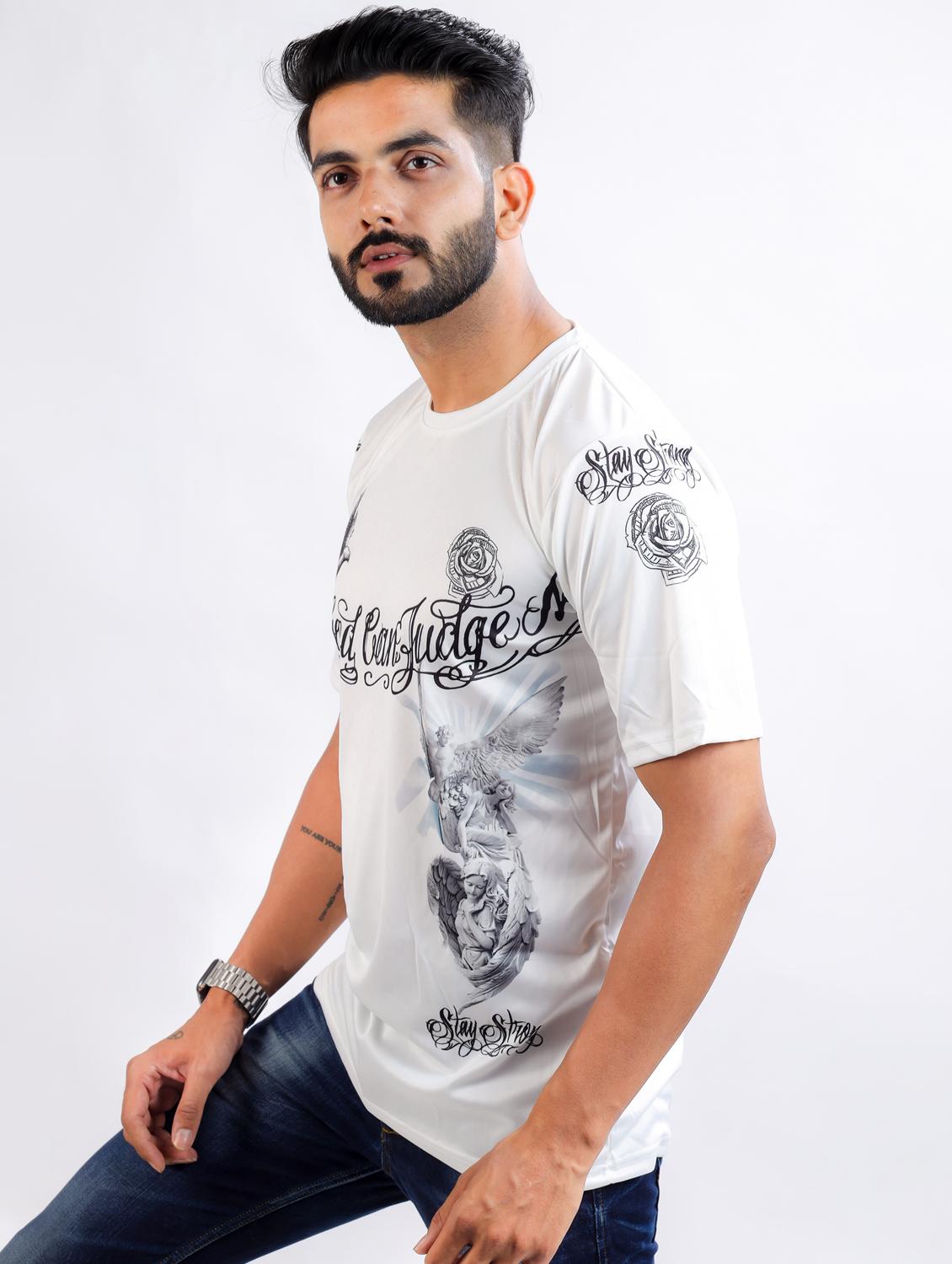 men printed short sleeve regular fit t-shirt - 22061405 - Standard Image - 1