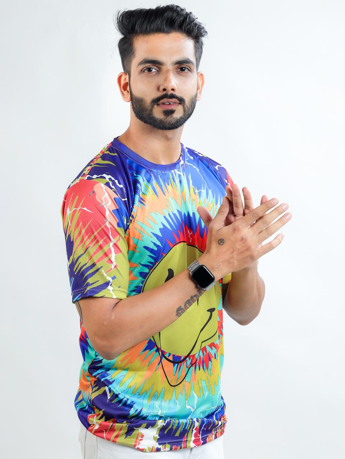 men printed short sleeve regular fit t-shirt - 22061427 - Standard Image - 1