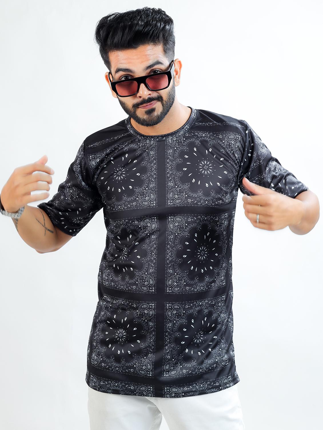 men printed short sleeve regular fit t-shirt - 22061433 - Standard Image - 1