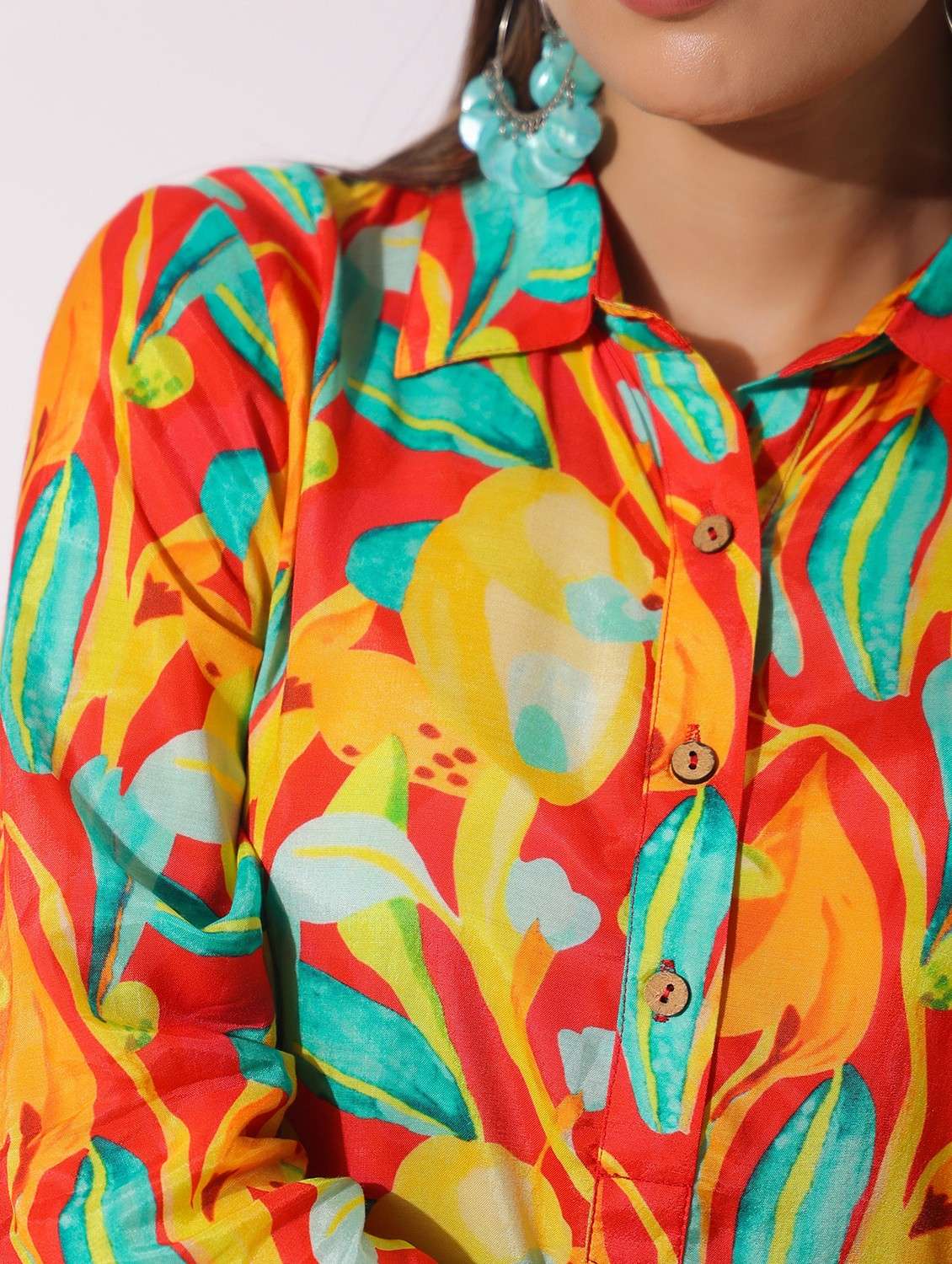 women floral printed three quarter sleeve kurta salwar set - 22061515 -  Standard Image - 4