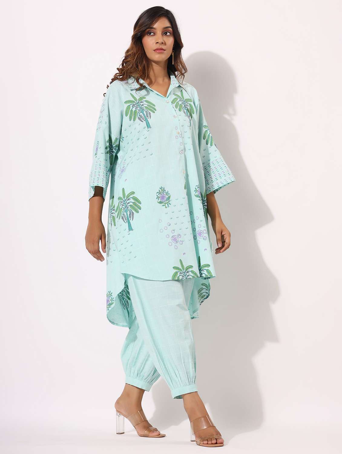 light blue cotton coord set - 22061545 - Standard Image - 1