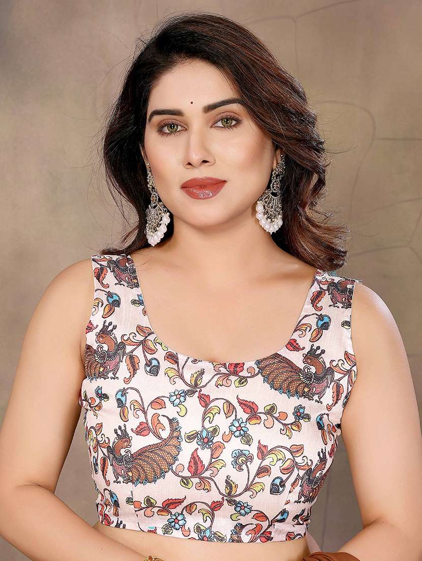 women solid plain embellished bordered saree with blouse - 22061583 -  Standard Image - 4