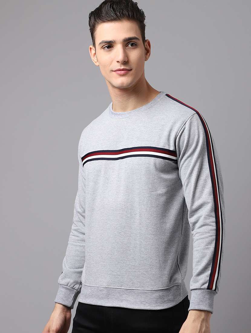 men striped long sleeve regular fit sweatshirt - 22061681 - Standard Image - 1