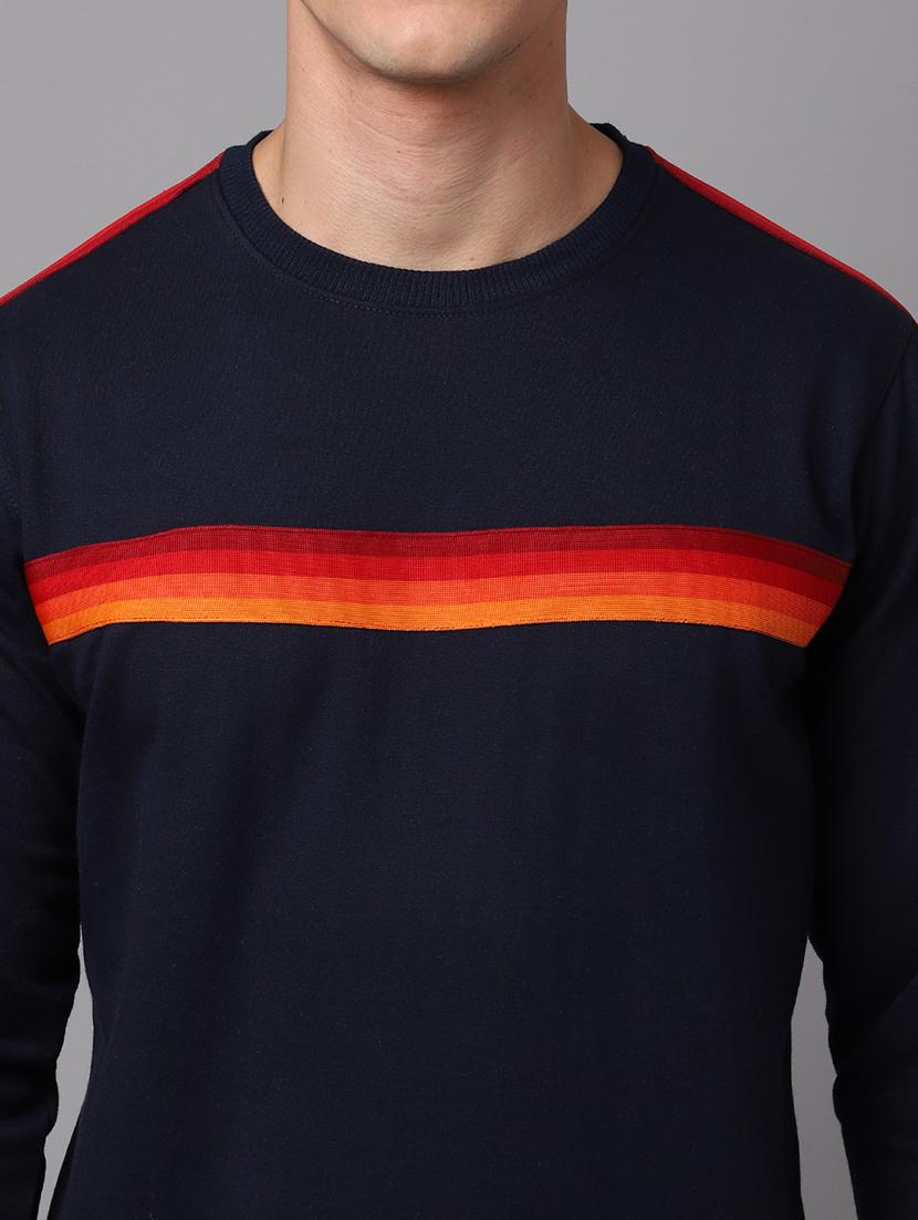 men striped long sleeve regular fit sweatshirt - 22061684 - Standard Image - 4