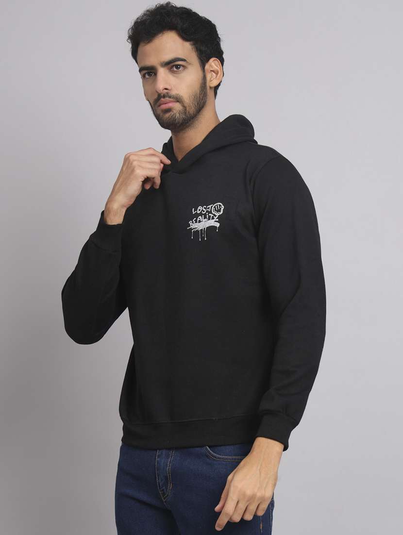 men printed long sleeve hooded sweatshirt - 22061693 - Standard Image - 1