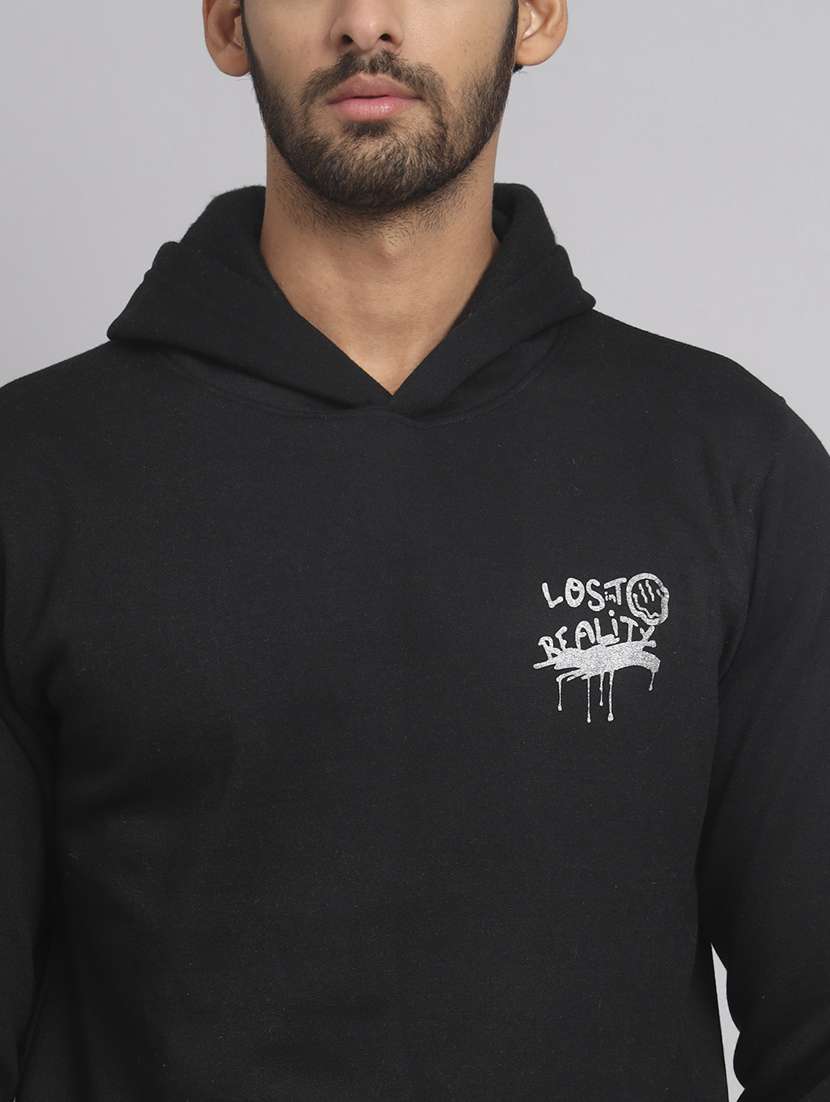 men printed long sleeve hooded sweatshirt - 22061693 - Standard Image - 4