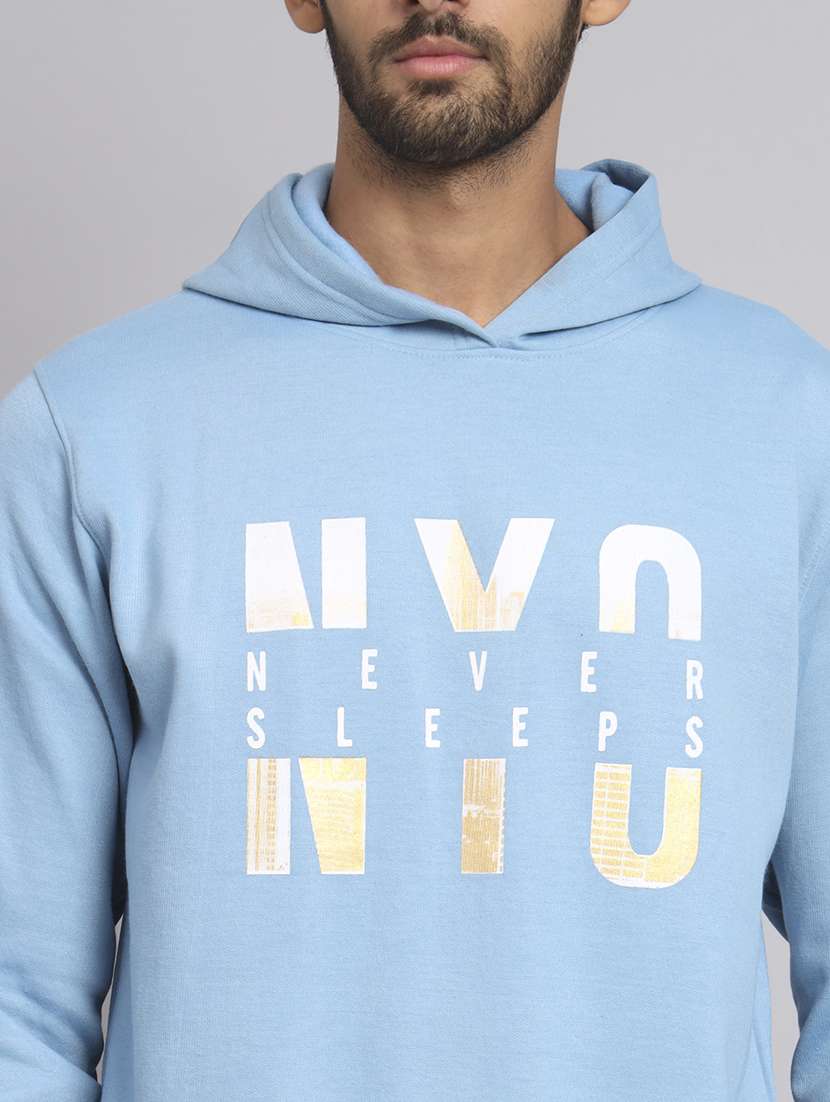 men printed long sleeve hooded sweatshirt - 22061695 - Standard Image - 4