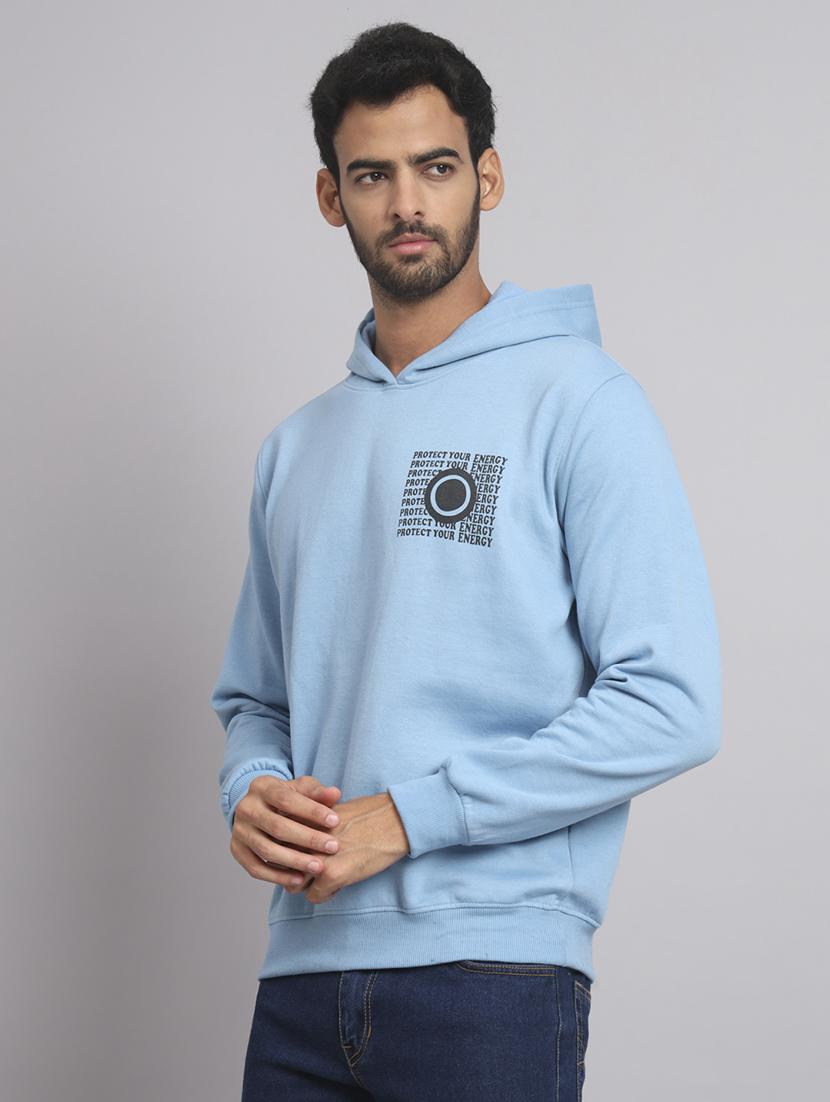 men printed long sleeve hooded sweatshirt - 22061701 - Standard Image - 1