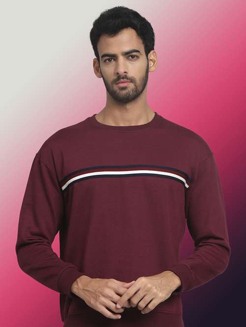 men striped long sleeve regular fit sweatshirt - 22061706 -  Standard Image - 0