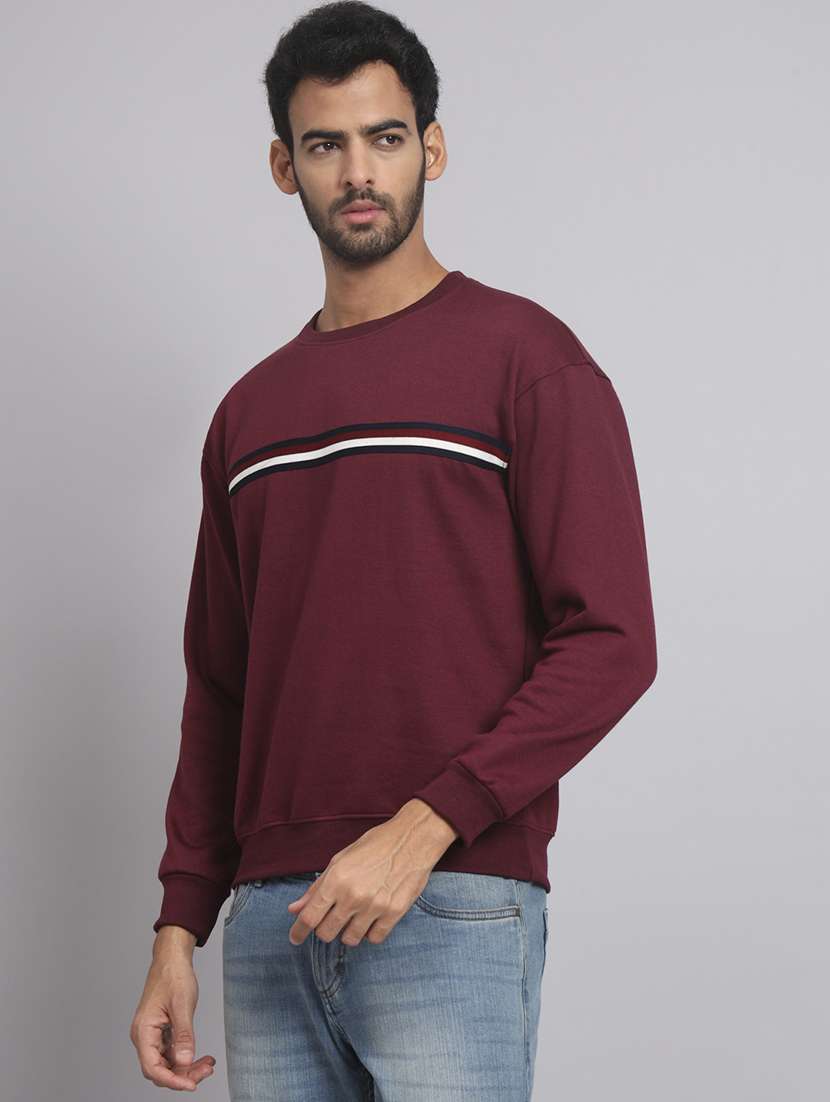 men striped long sleeve regular fit sweatshirt - 22061706 -  Standard Image - 1