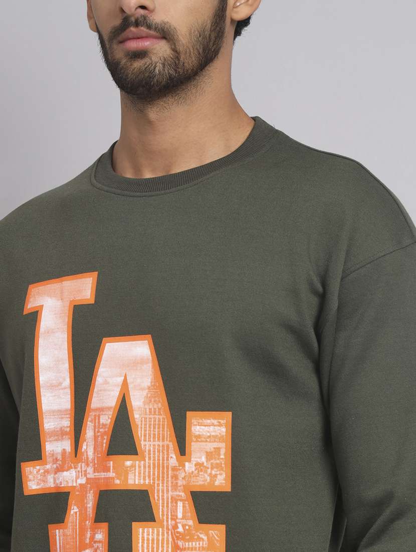 men printed long sleeve regular fit sweatshirt - 22061708 - Standard Image - 4
