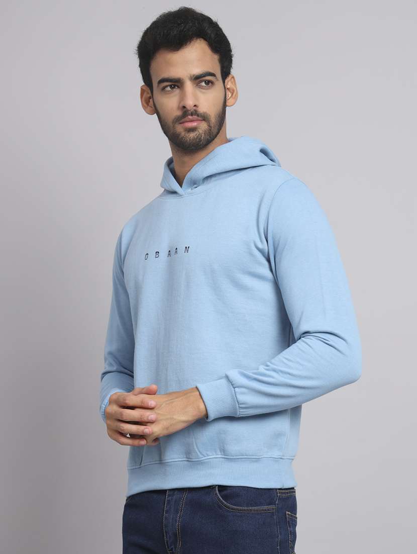 men printed long sleeve hooded sweatshirt - 22061709 -  Standard Image - 1