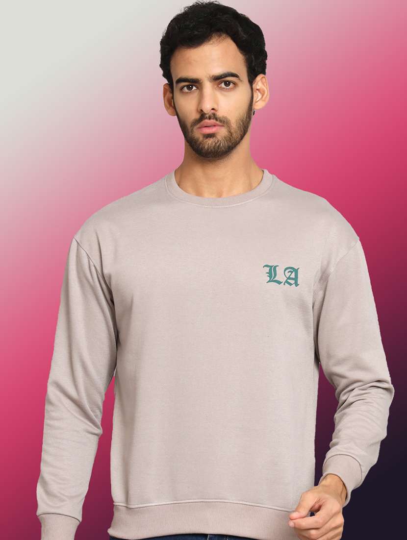 men printed long sleeve regular fit sweatshirt - 22061716 - Zoom Image - 0