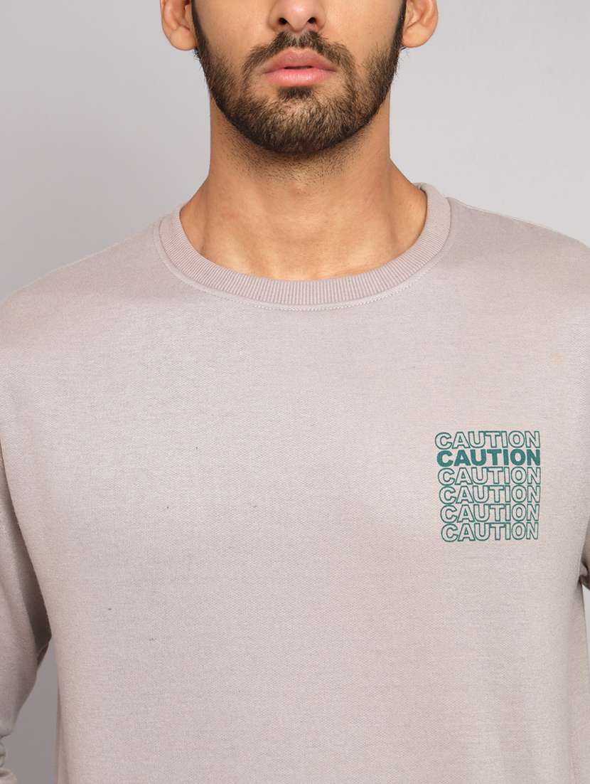 men printed long sleeve regular fit sweatshirt - 22061729 - Standard Image - 4