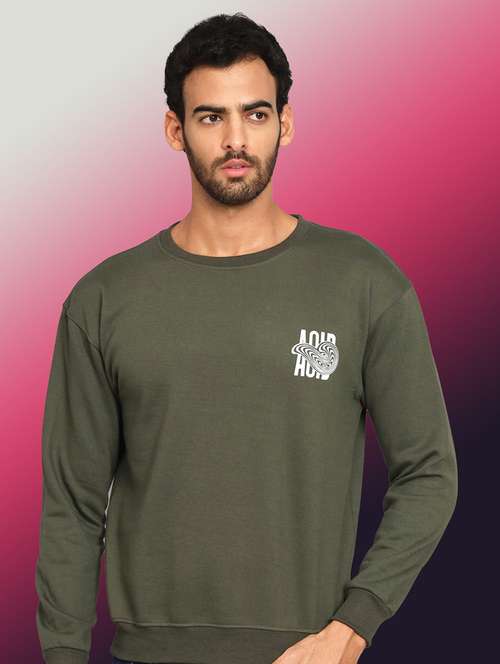 men printed long sleeve regular fit sweatshirt - 22061730 -  Standard Image - 0