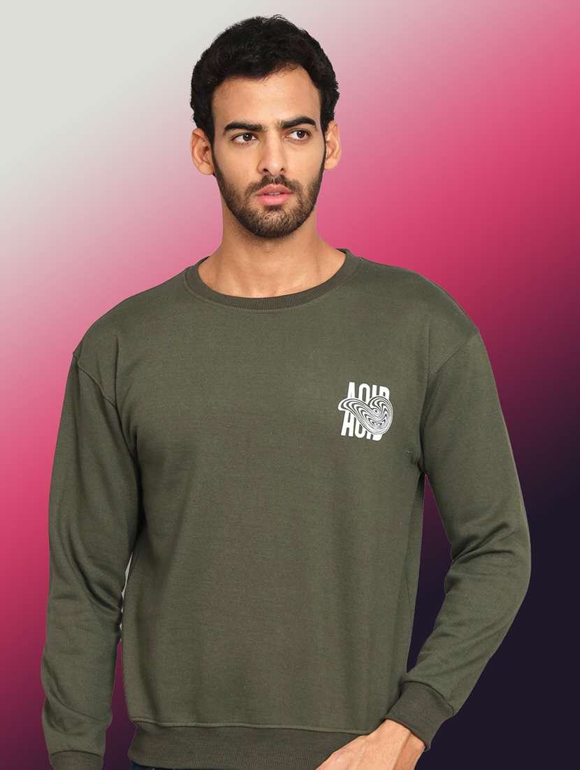 men printed long sleeve regular fit sweatshirt - 22061730 -  Zoom Image - 0