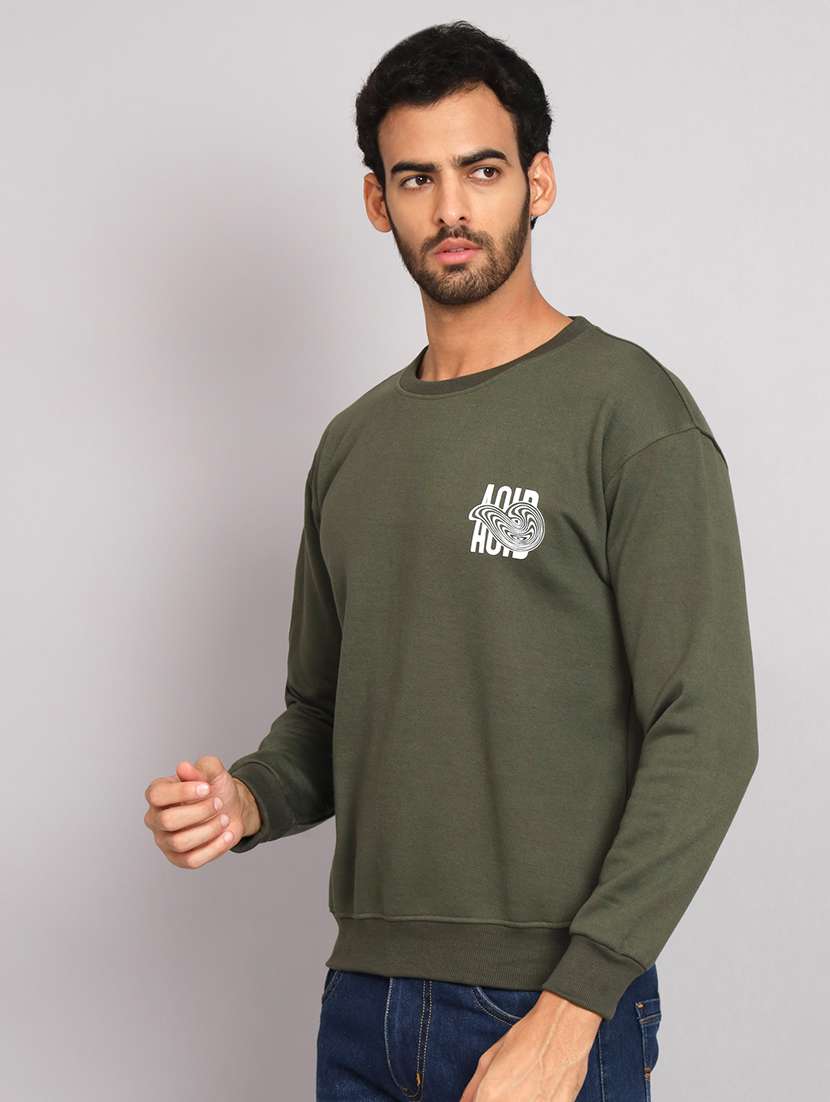 men printed long sleeve regular fit sweatshirt - 22061730 - Standard Image - 1