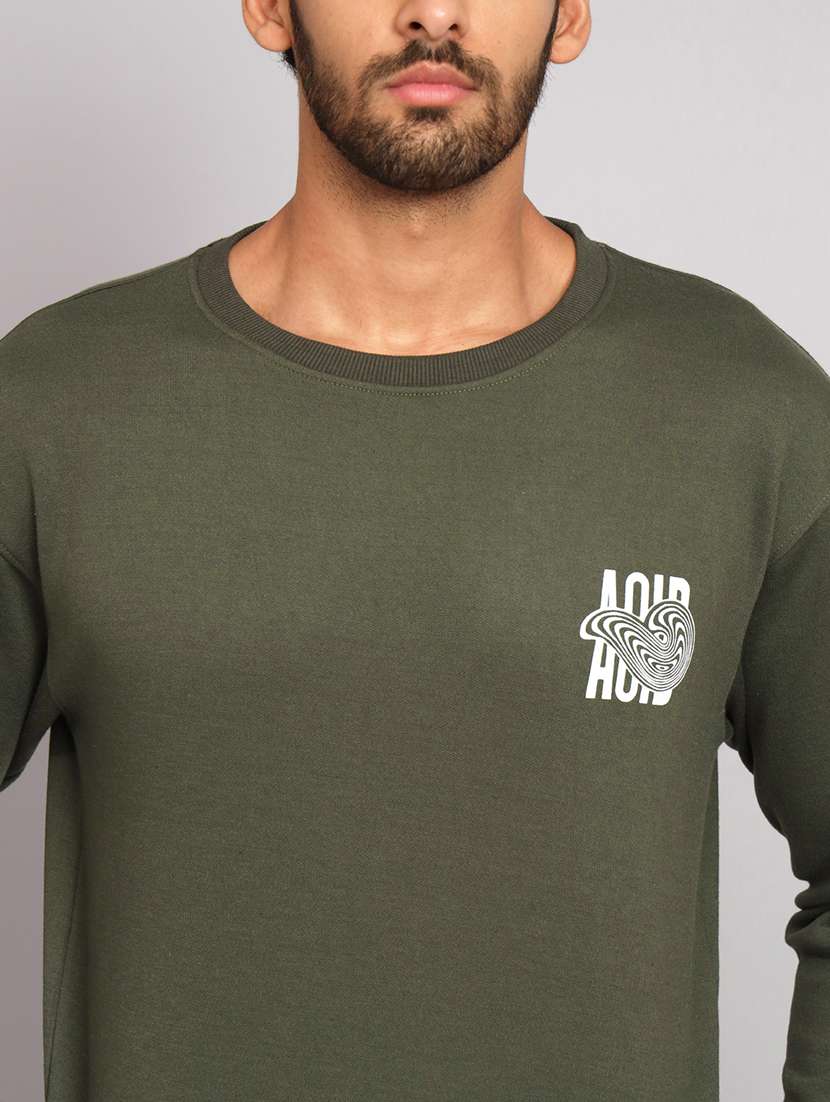 men printed long sleeve regular fit sweatshirt - 22061730 - Standard Image - 4