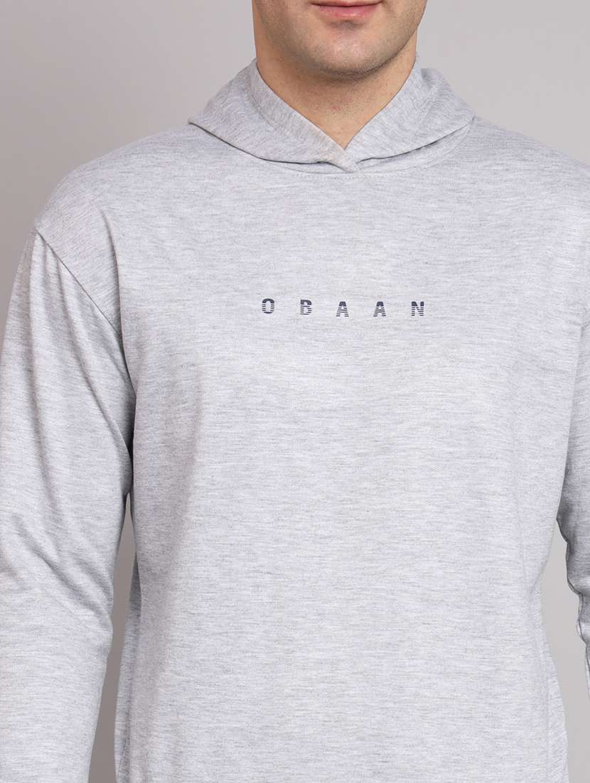 men solid long sleeve hooded sweatshirt - 22061737 -  Standard Image - 4