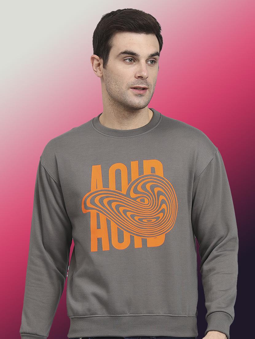 men printed long sleeve regular fit sweatshirt - 22061744 - Zoom Image - 0