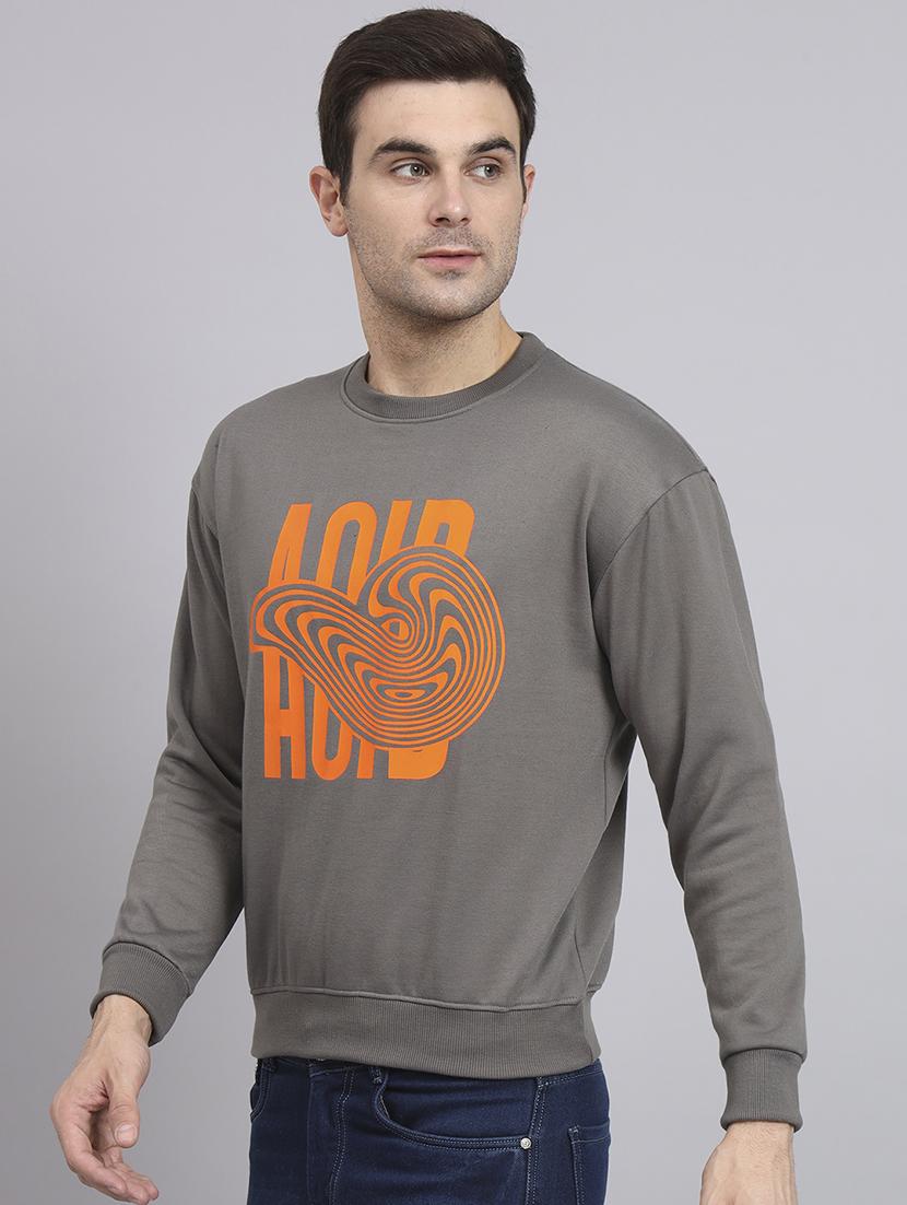 men printed long sleeve regular fit sweatshirt - 22061744 - Standard Image - 1