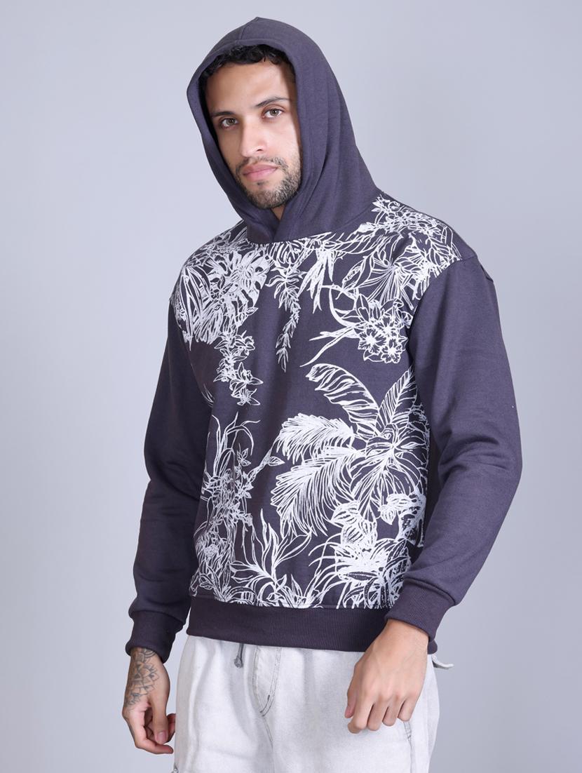 men printed long sleeve hooded sweatshirt - 22061751 - Standard Image - 1
