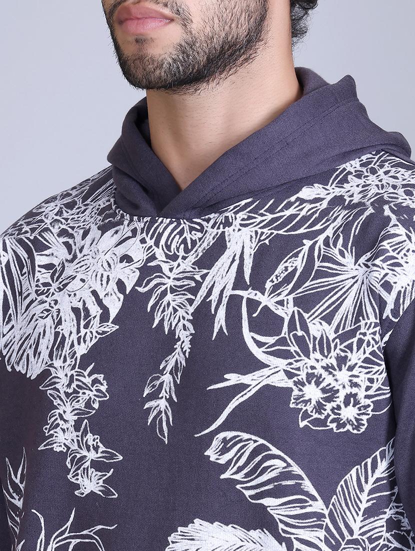 men printed long sleeve hooded sweatshirt - 22061751 - Standard Image - 4