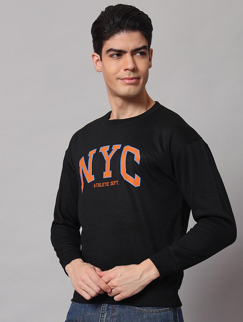 men chest print long sleeve regular fit sweatshirt - 22061756 -  Standard Image - 1