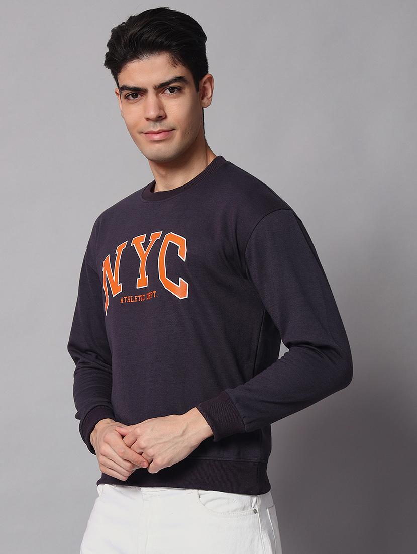 men chest print long sleeve regular fit sweatshirt - 22061769 - Standard Image - 1