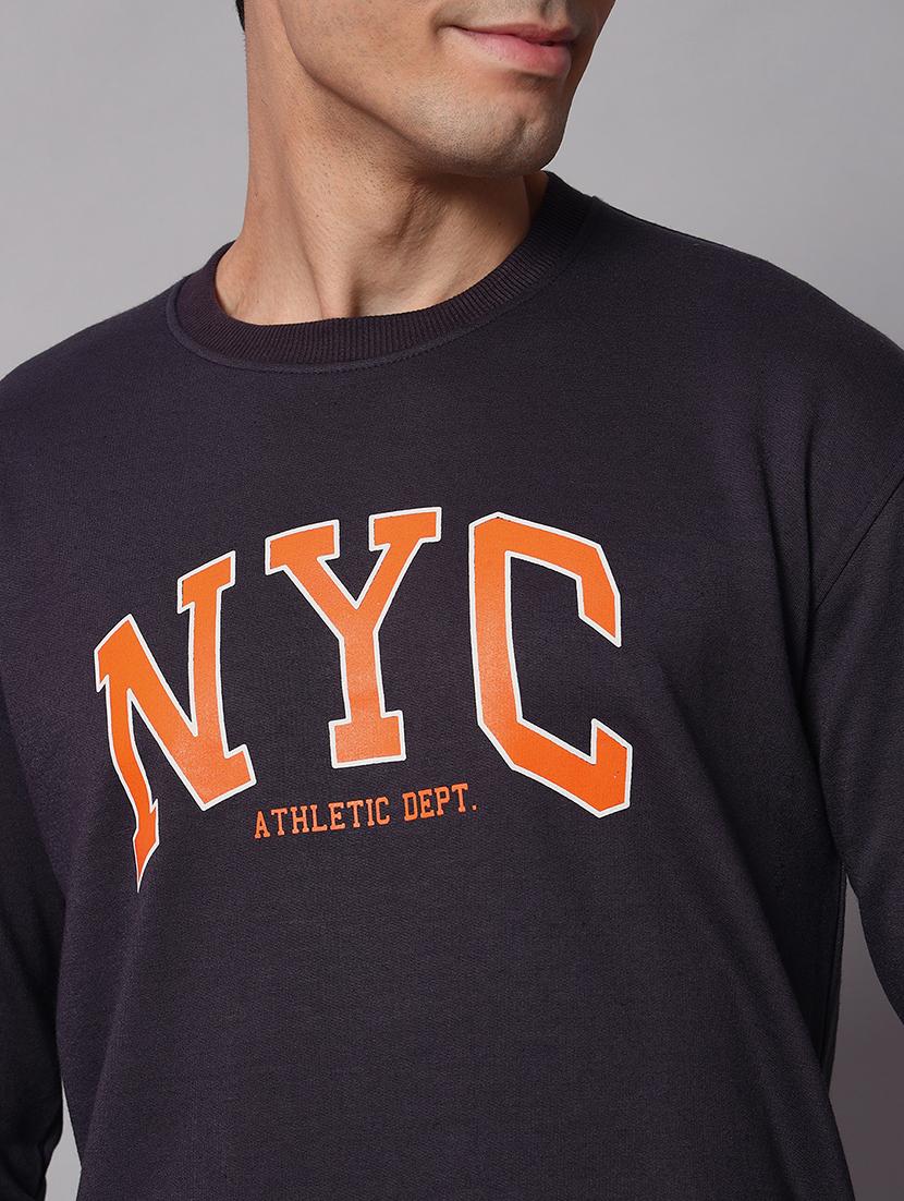 men chest print long sleeve regular fit sweatshirt - 22061769 - Standard Image - 4