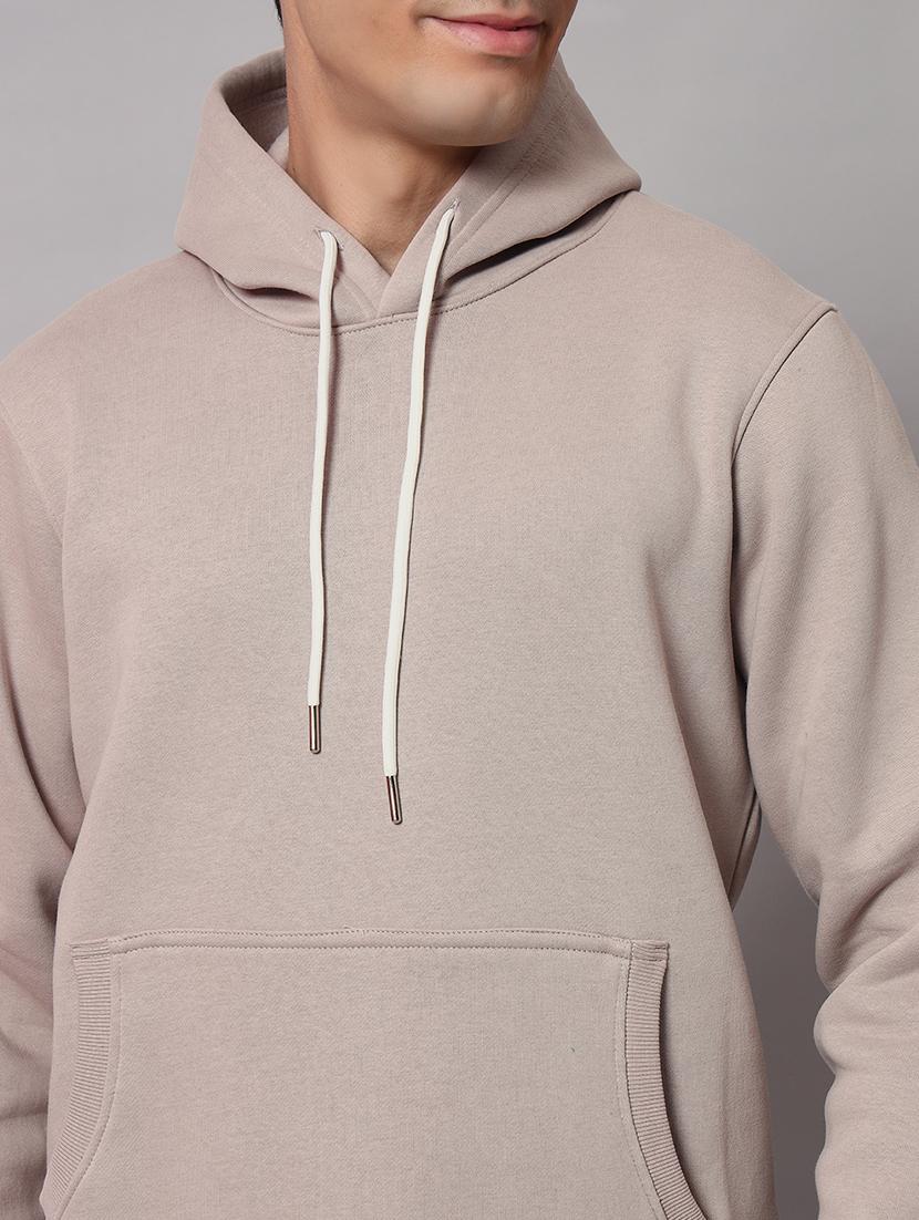 men solid long sleeve regular fit hooded sweatshirt - 22061780 - Standard Image - 4