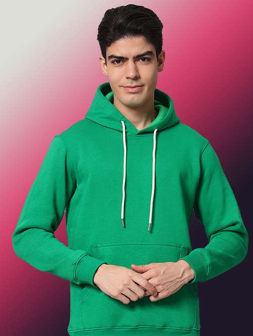 men solid long sleeve regular fit hooded sweatshirt - 22061787 - Standard Image - 0