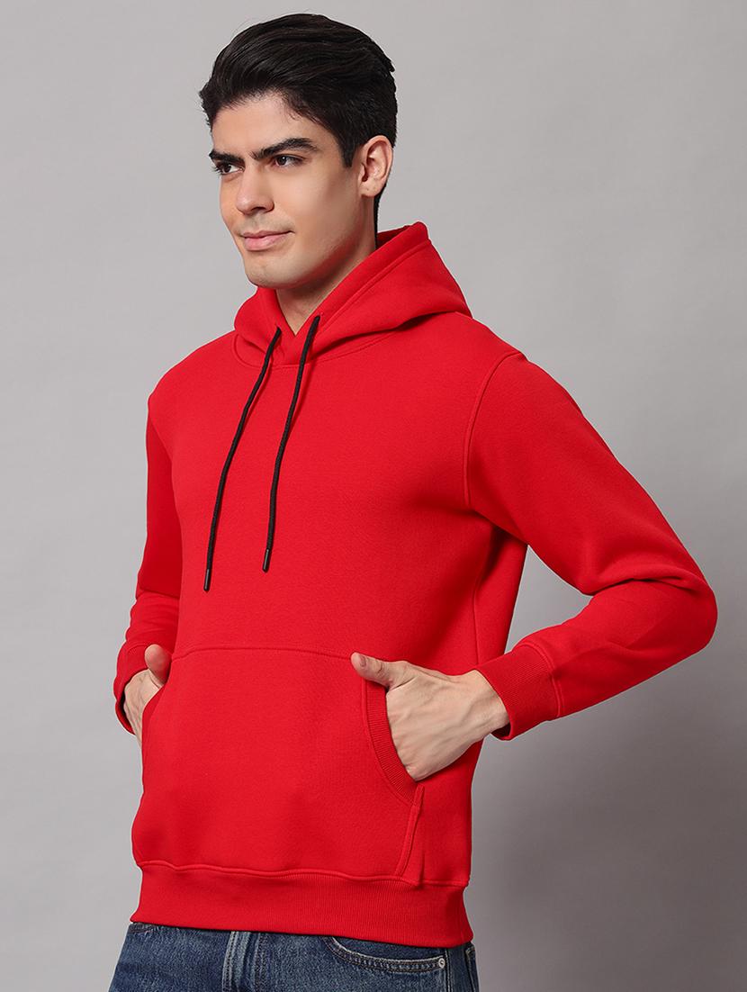 men solid long sleeve regular fit hooded sweatshirt - 22061788 - Standard Image - 1
