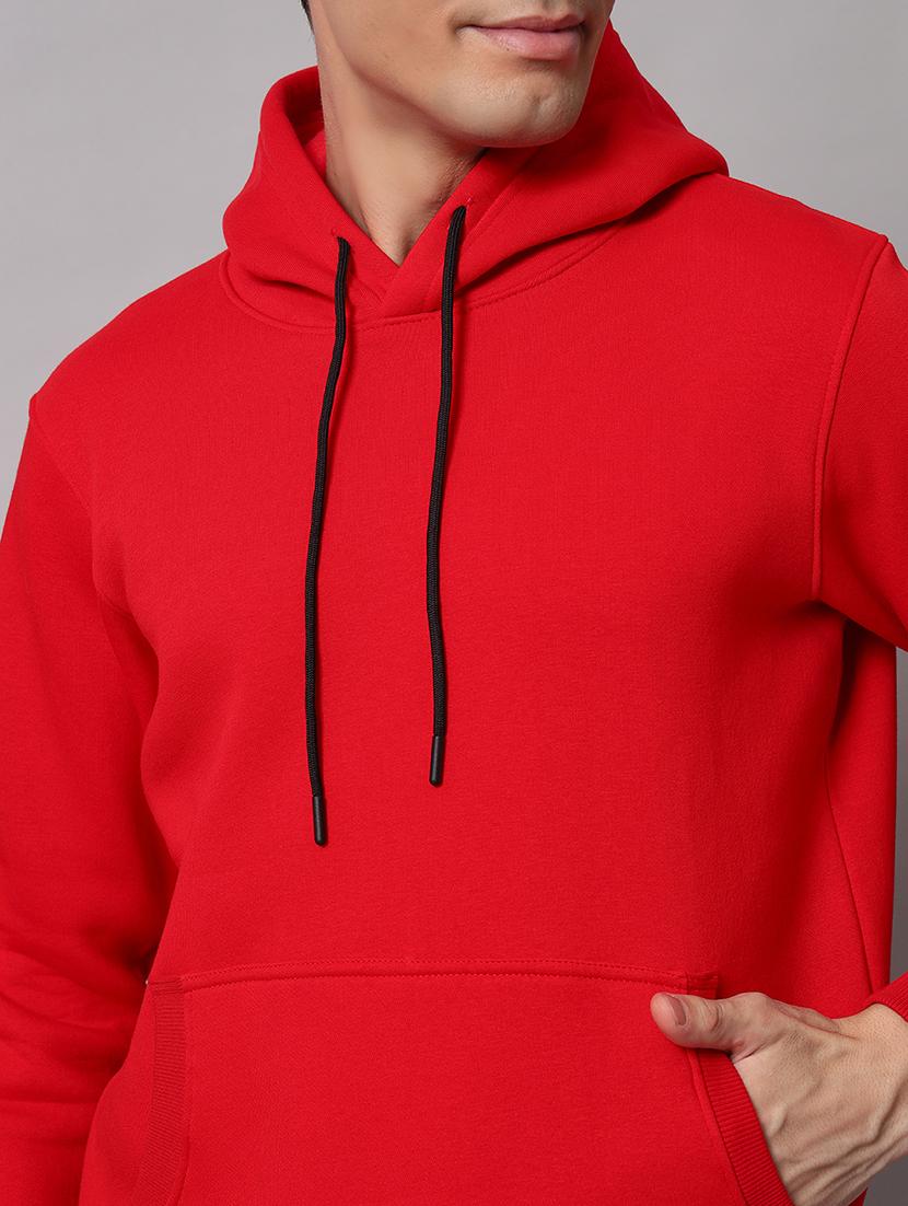 men solid long sleeve regular fit hooded sweatshirt - 22061788 - Standard Image - 4