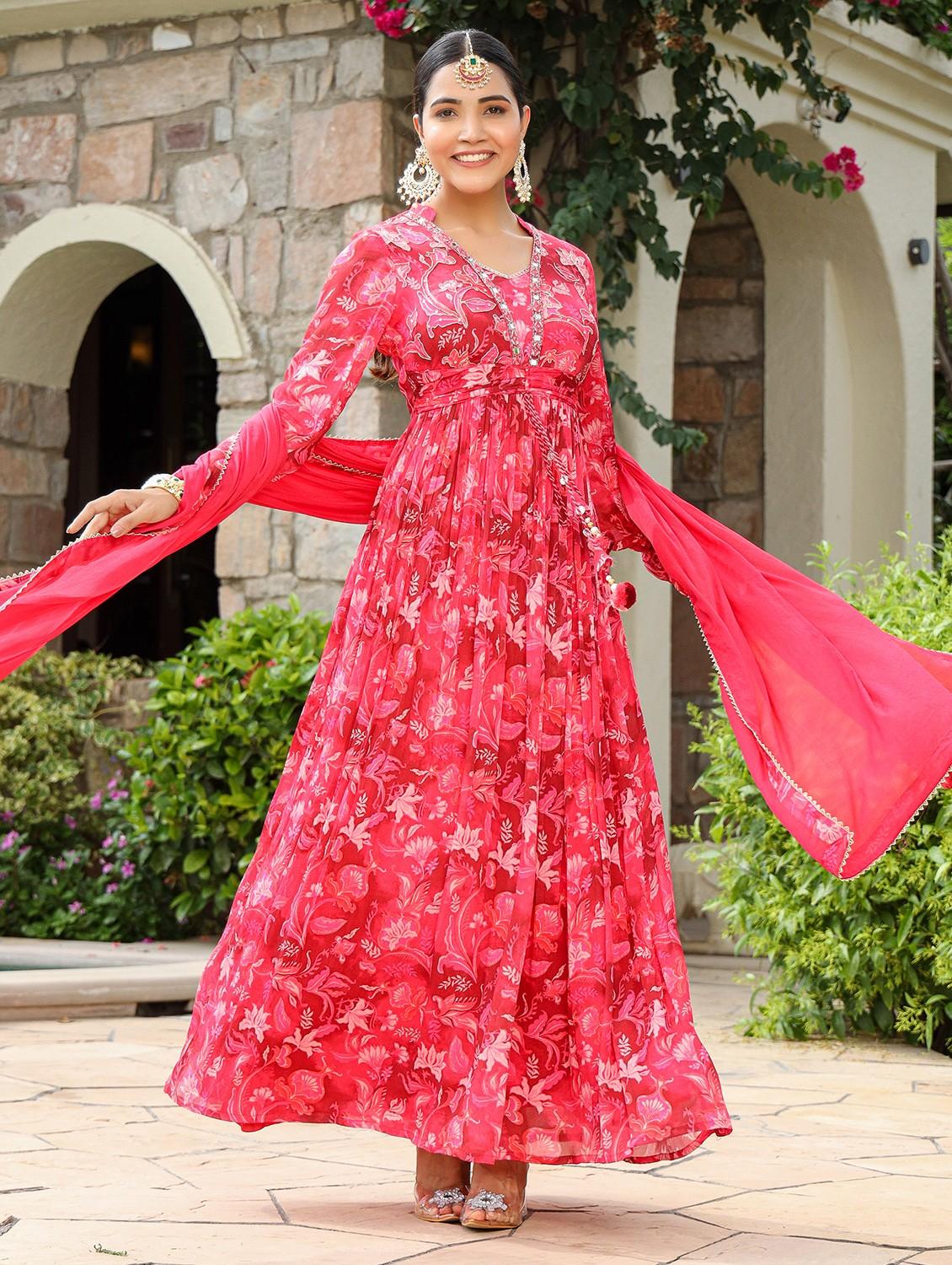 pink chiffon aline gown - 22061802 - Standard Image - 4
