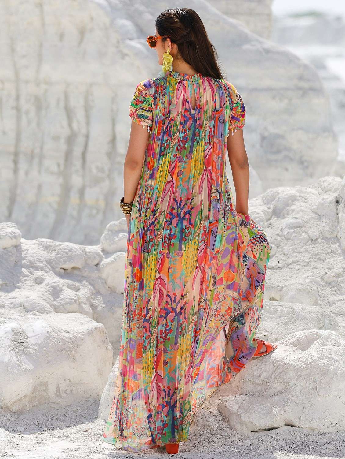 pink chiffon aline gown - 22061818 - Standard Image - 4
