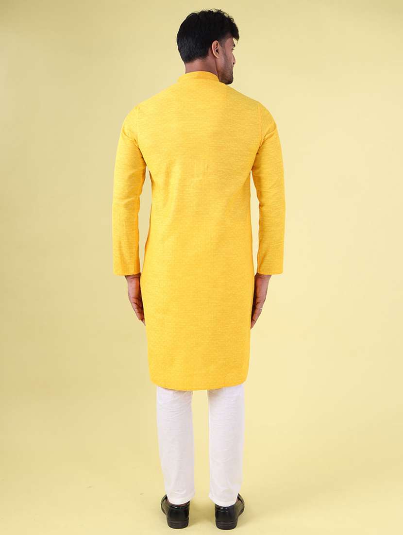 men mandarin neck kurta pyjama ethnic wear set - 22061901 -  Standard Image - 4