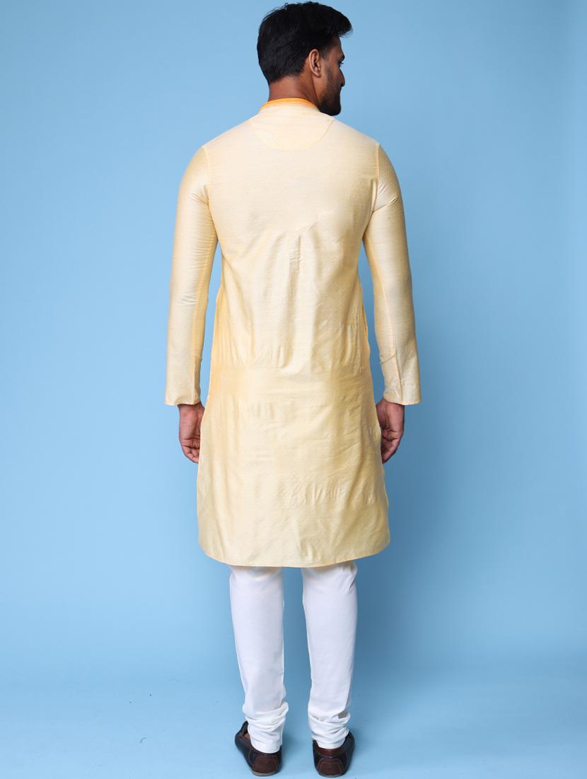 men mandarin neck kurta pyjama ethnic wear set - 22061983 - Standard Image - 4